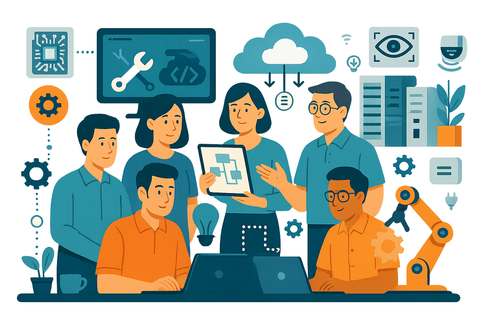 Ilustración de soluciones tecnológicas Dacrox